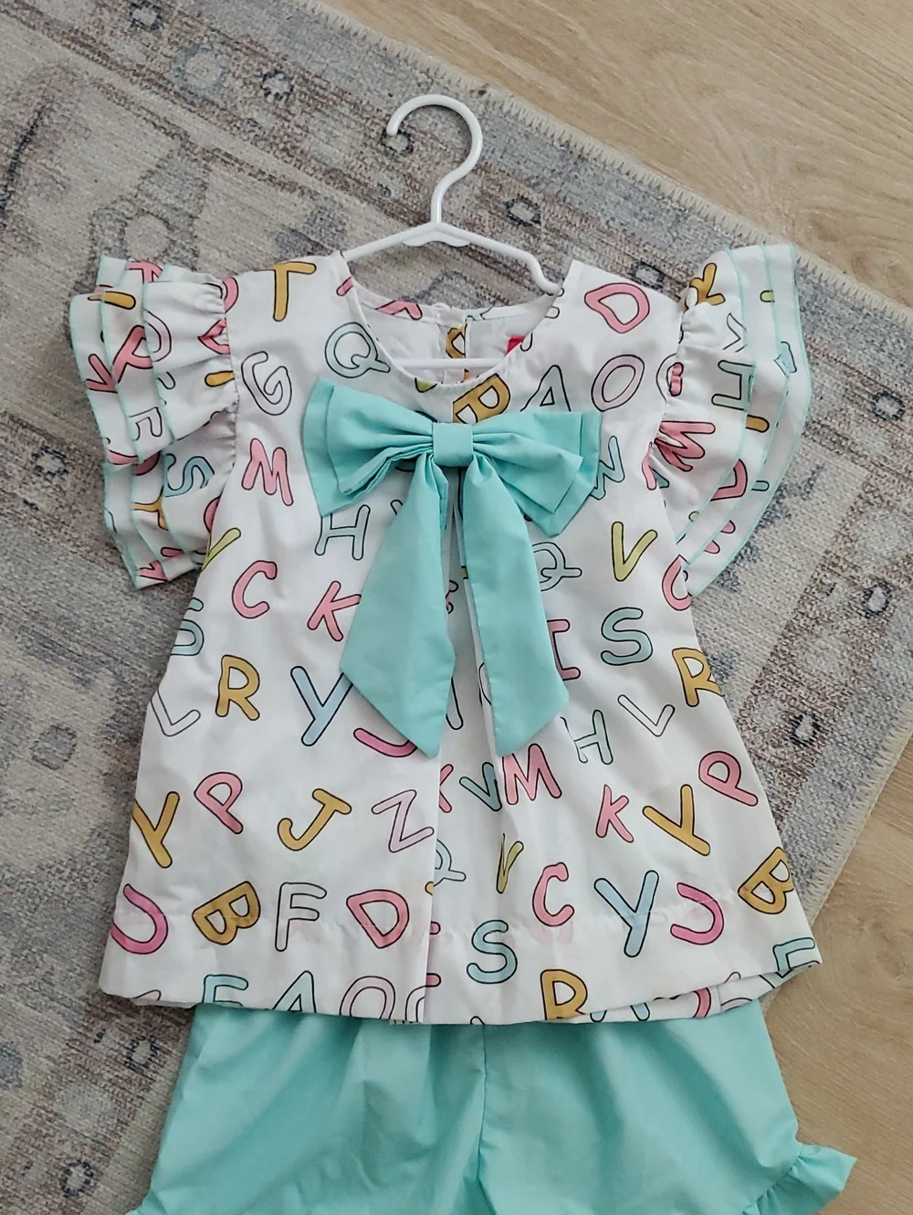Scout & Holland Girls Back To School ABC Matching Set Outfit Sz5T
